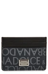Dolce & Gabbana Logo Card Case In Black/gray