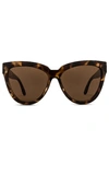 Le Specs Liar Liar Volcanic Tortoise Cateye Sunglasses In Brown