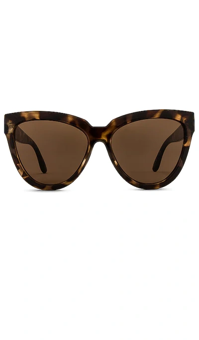 Le Specs Liar Liar Volcanic Tortoise Cateye Sunglasses In Brown