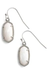 Kendra Scott Lee Small Drop Earrings In White/ Silver