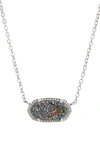 Kendra Scott Elisa Drusy Necklace, 15 In Multi Drusy/ Silver