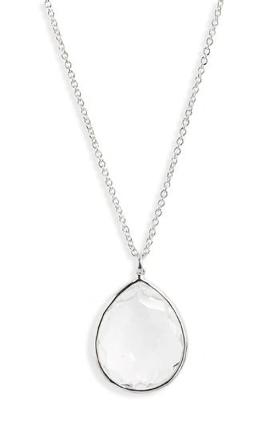 Ippolita 'wonderland' Large Teardrop Pendant Necklace (nordstrom Exclusive) In Sterling Silver- Clear Quartz