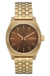 Nixon Time Teller Bracelet Watch, 31mm In Gold/ Manuka/ Gold