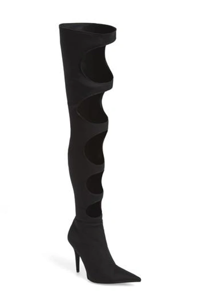Jeffrey Campbell Gamora Over The Knee Boot In Black Patent