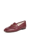 Sam Edelman Loraine Burgundy Leather Loafers In Beet Red