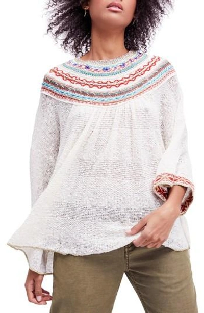 Free People Vacation Sweater In Ivory