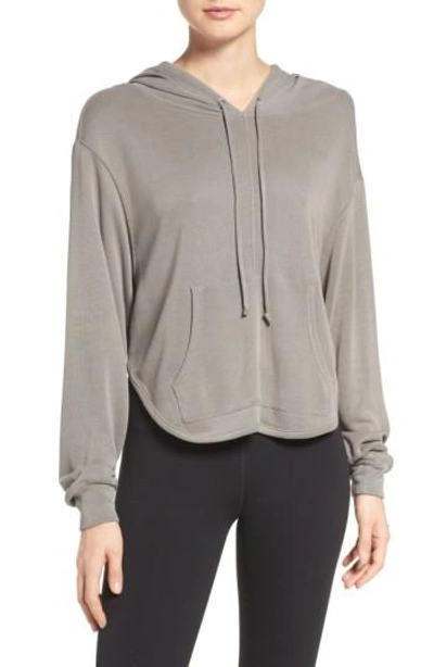 Free People Fp Movement Back Into It Cutout Hoodie In Green