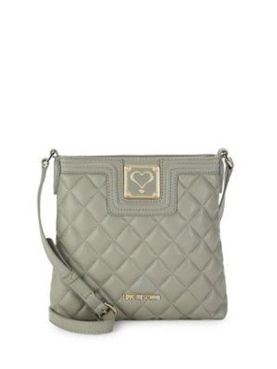 Love Moschino Quilted Shoulder Bag In Grey