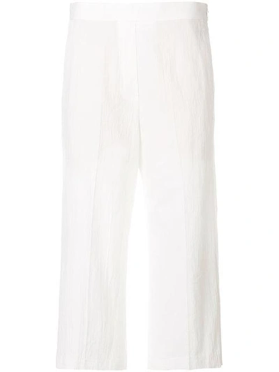Neil Barrett Cropped Straight-fit Trousers - White
