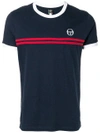 Sergio Tacchini Striped Detail T-shirt In Blue