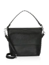 Rebecca Minkoff Small Blythe Leather Convertible Hobo Bag In Black