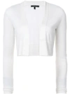 Derek Lam Noemi Cropped Cardigan In White