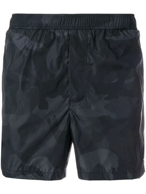 black camo swim shorts