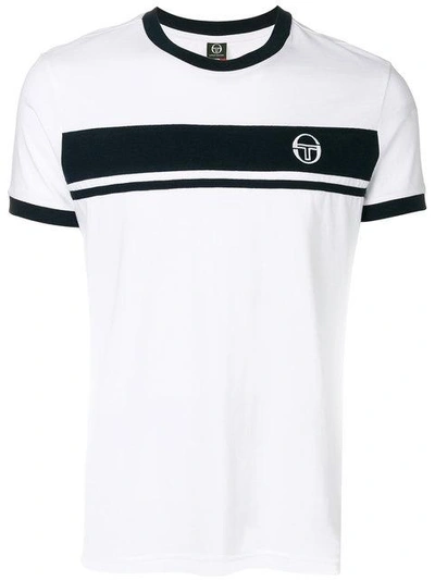 Sergio Tacchini Contrast Stripe T-shirt In White