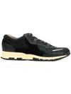 Lanvin Contrasting Panel Sneakers In Black