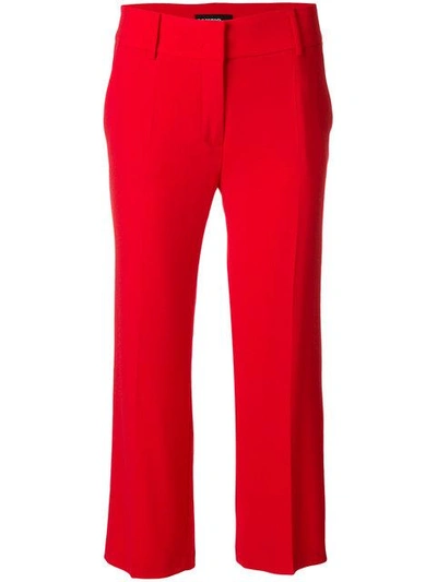 Cambio Cropped Tailored Trousers In Red