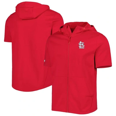 Levelwear Red St. Louis Cardinals Recruit Full-zip Short Sleeve Hoodie