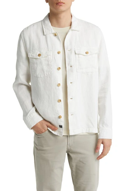 Rails Kerouac Linen Button-up Shirt In Wicker Graphite Stripe