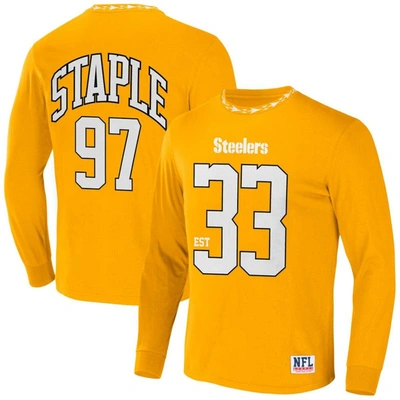 Staple Nfl X  Gold Pittsburgh Steelers Core Team Long Sleeve T-shirt