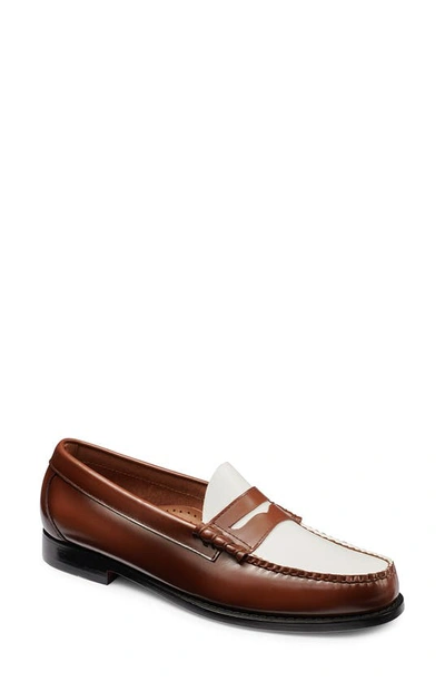 Gh Bass Larson Leather Penny Loafer In Whiskey White