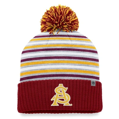 Top Of The World Maroon Arizona State Sun Devils Dash Cuffed Knit Hat With Pom