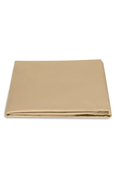 Matouk Talita 615 Thread Count Cotton Sateen Flat Sheet In Champagne