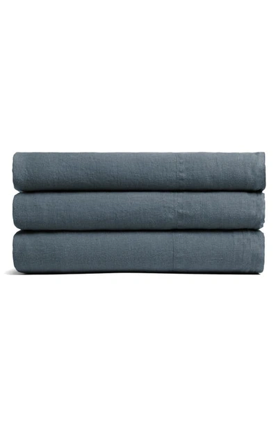 Parachute Linen Top Sheet In Slate Blue
