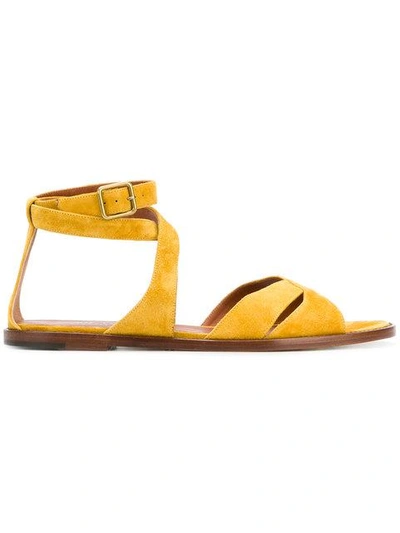 Michel Vivien Flat Sandals In Dijon