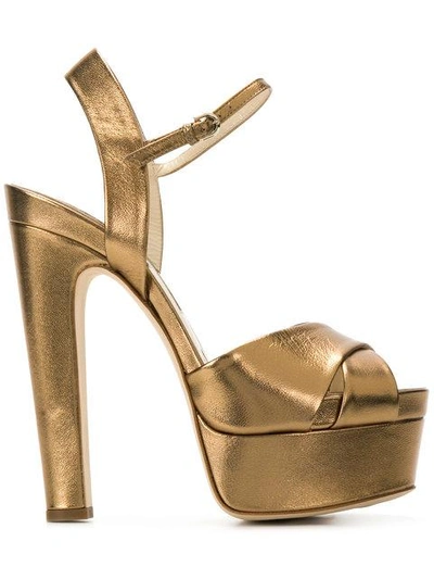Brian Atwood Platform-sole Sandals - Metallic