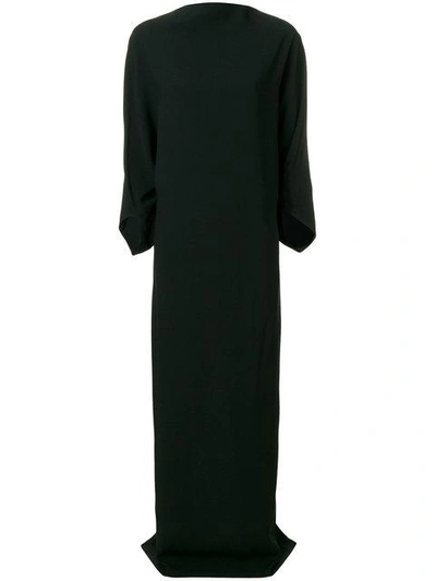 Chalayan Draped High Neck Gown In Black