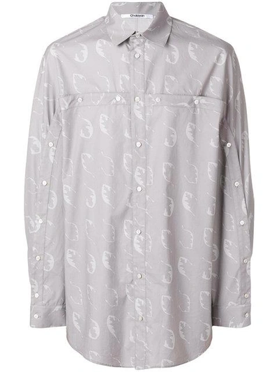 Chalayan Oversized Multi-buttoned Shirt In Grey