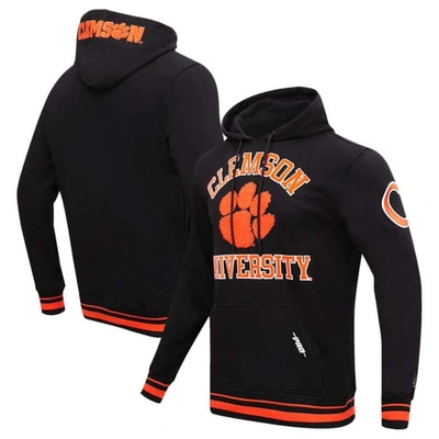 Pro Standard Black Clemson Tigers Classic Stacked Logo Pullover Hoodie