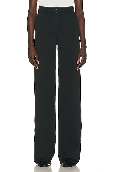 The Row Delton High-rise Straight-leg Jeans In Black