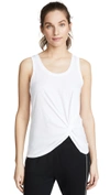 Z Supply Twist Front Tank Top In White