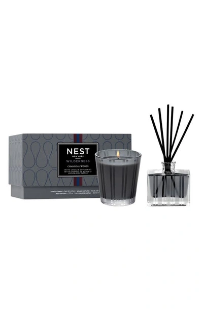 Nest New York Charcoal Woods Scented Candle & Diffuser Set