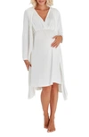 Accouchée Sleep Well Maternity/nursing Nightgown & Robe Set In Ecru