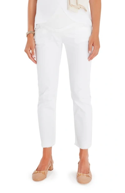 Accouchée Foldover Waistband Trousers In White