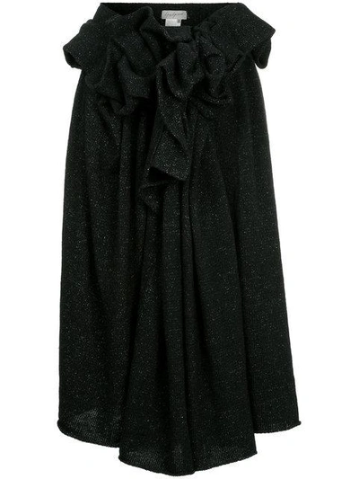Yohji Yamamoto Knitted Skirt In Black