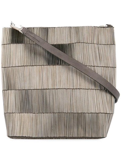 Rick Owens Woven Canvas Bag In Metallic