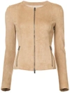 Drome Zipped Fitted Jacket In Neutrals