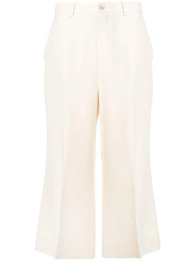 Gucci High-waist Trousers In White