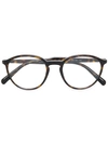 Prada Round Shaped Glasses In Brown