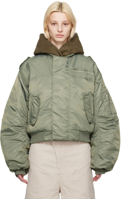 Entire Studios Ssense Exclusive Khaki A-2 Bomber Jacket In