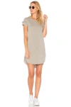Wilt Shifted Tee Dress With Sleeve Detail In Gray
