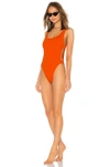 L*space Mayra Ribbed One-piece Swimsuit In Poppy