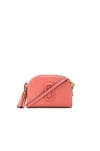 Marc Jacobs Shutter Small Leather Crossbody In Coral/gold