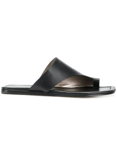 Agl Attilio Giusti Leombruni Toe Strap Sandals In Black