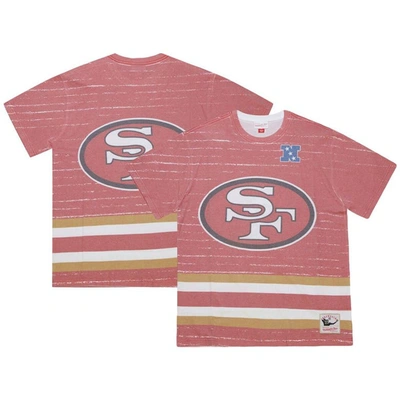 Mitchell & Ness Scarlet San Francisco 49ers Jumbotron 3.0 T-shirt