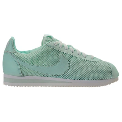 Nike Women's Classic Cortez Premium Casual Shoes, Green - Size 7.5
