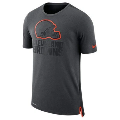 Nike Men's Cleveland Browns Nfl Mesh Travel T-shirt, Grey